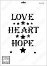 Schablone-Stencil A3 004-5349 Love, Heart, Hope